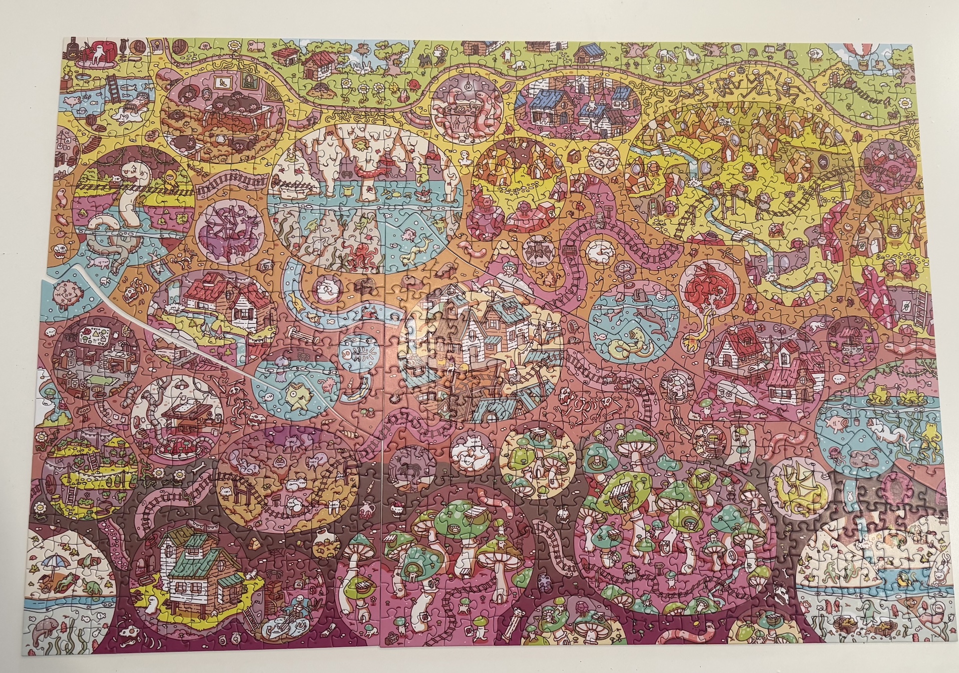 The Crystal Caves completed puzzle